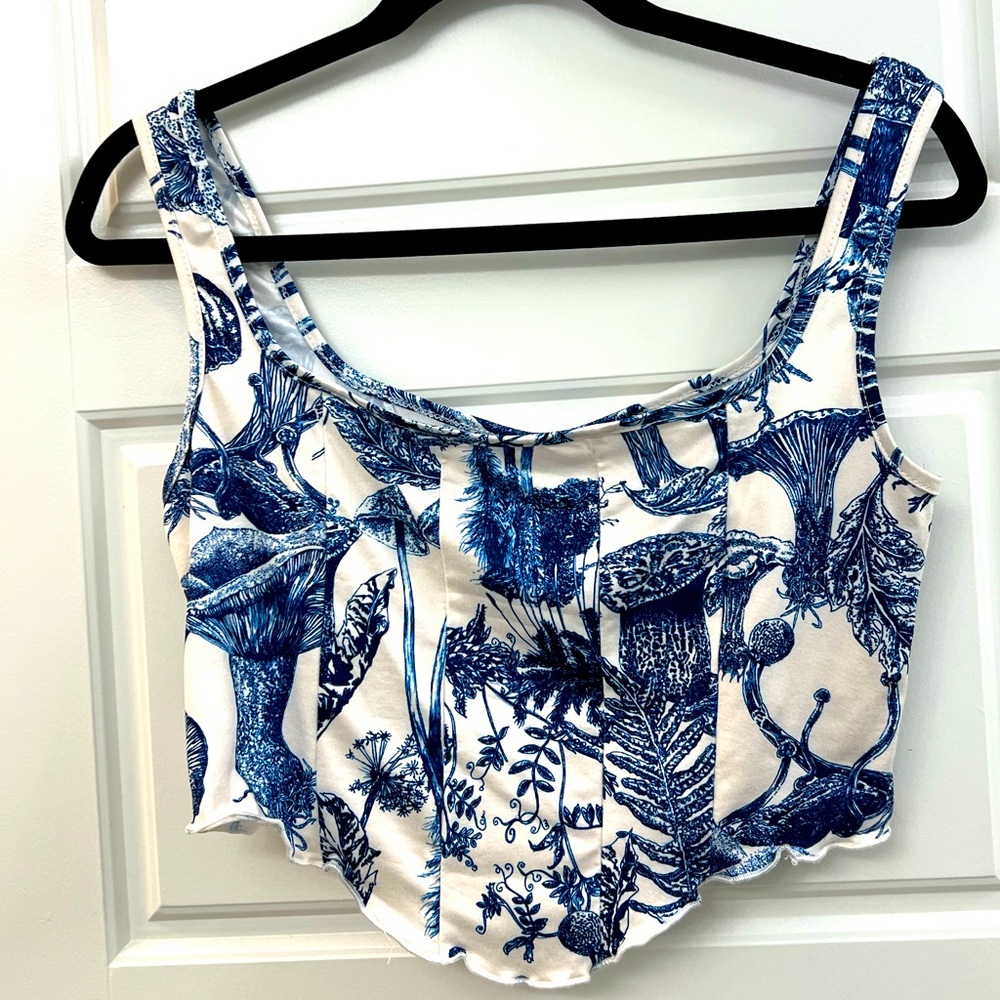 Shein corset style Crop Tank Sz M